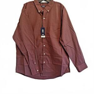 IZOD All Over Stretch Men's Size XL -  Long Sleeve Button Front Dress Shirt